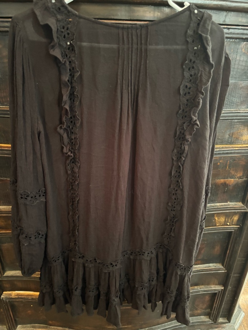 Free People Snow-Angel Black Dress - size Medium - Picture 6 of 7